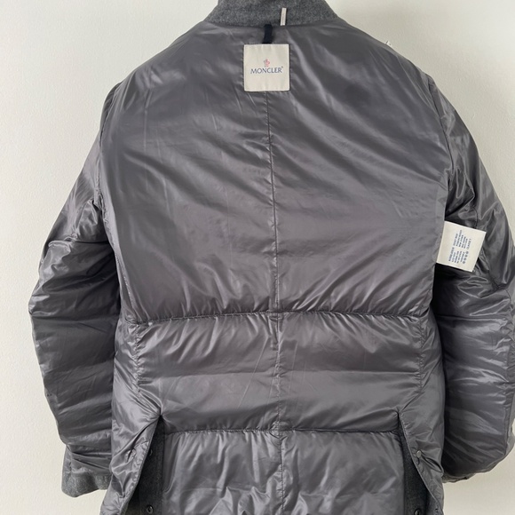 STUNNING Men's Moncler Puffer Grey Jacket Wool XXL (Size 5) Pristine Condition - Picture 9 of 16